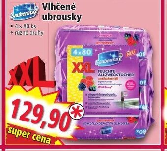 Norma Vlhčené ubrousky nabídka