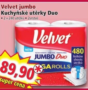 Velvet jumbo Kuchyňské utěrky Duo