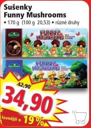 Norma Sušenky Funny Mushrooms nabídka