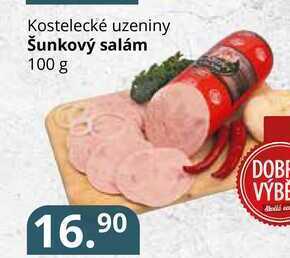 Potraviny CZ Kostelecké uzeniny šunkový salám 100 g nabídka