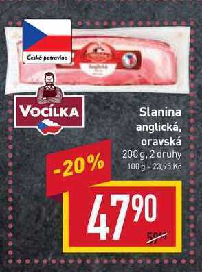 Billa Slanina anglická 200 g nabídka