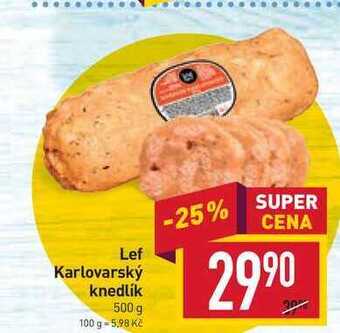 Billa Lef karlovarský knedlík 500 g nabídka