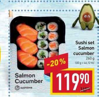 Billa Sushi set salmon cucumber 260 g nabídka