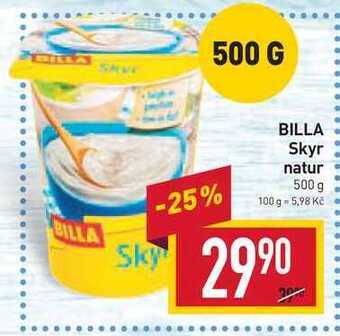 Billa Billa skyr natur 500 g nabídka