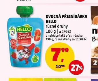 Penny Market Hello ovocná přesnídávka nabídka