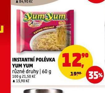 Penny Market Yum yum instantní polévka nabídka