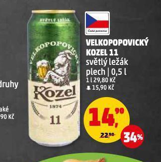 Penny Market Pivo velkopopovický kozel nabídka