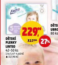 Penny Market Linteo dětské plenky nabídka