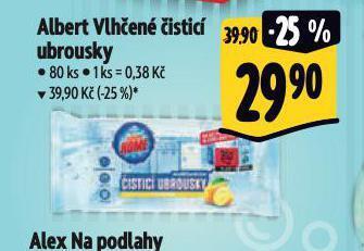Albert Vlhčené čisticí ubrousky nabídka