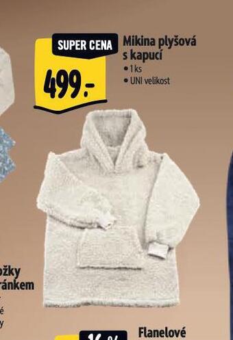 Albert Mikina plyšová s kapucí nabídka