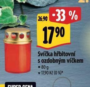 Albert Svíčka hřbitovní nabídka