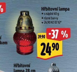 Albert Hřbitovní lampa nabídka