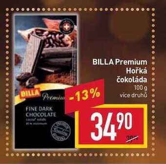 Billa Billa premium hořká čokoláda 100 g nabídka