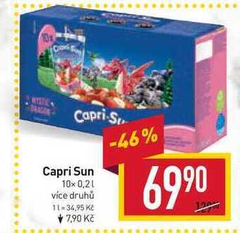 Billa Capri sun 10x 0,2l nabídka