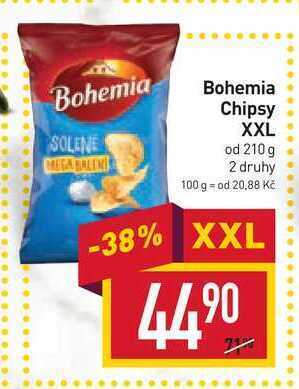 Billa Bohemia chipsy xxl od 210 g nabídka