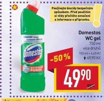 Billa Domestos wc gel 750 ml nabídka