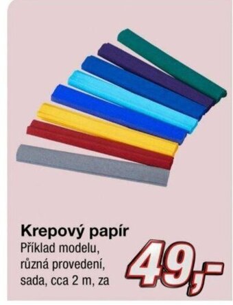 Kik Krepový papír nabídka