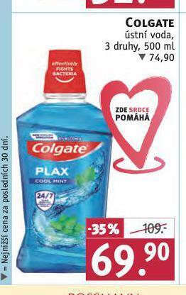 Rossmann Colgate ústní voda nabídka