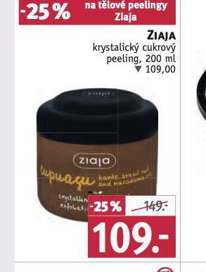 Rossmann Ziaja krystalický cukrový peeling nabídka