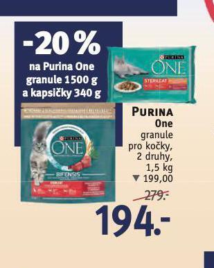 Rossmann Purina one granule pro kočky nabídka
