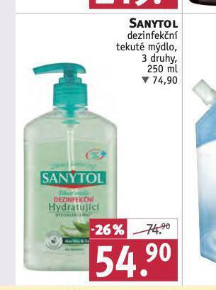 Rossmann Sanytol dezinfekční tekuté mýdlo nabídka