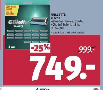 Rossmann Gillette mach3 náhradní hlavice nabídka