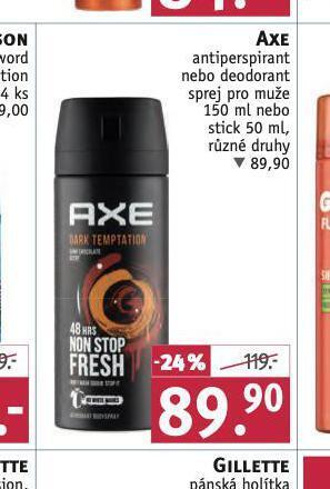 Rossmann Axe antiperspirant, deodorant nabídka