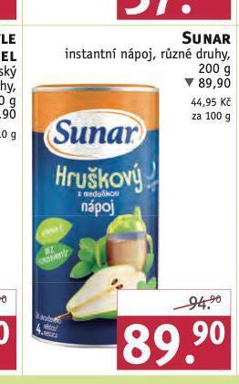 Rossmann Sunar instantní nápoj nabídka