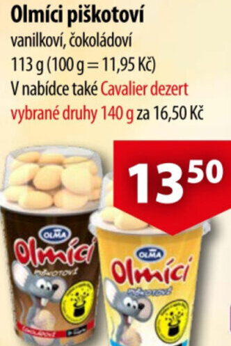 CBA Olmíci piškotoví nabídka