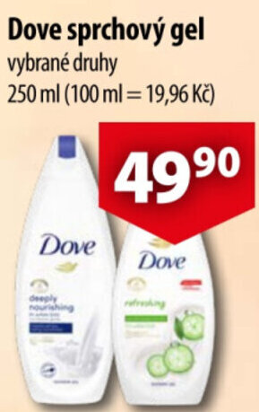 CBA Dove sprchový gel nabídka