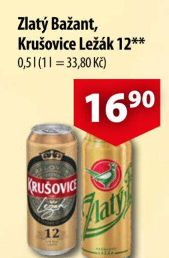 CBA Zlatý Bažant, Krušovice Ležák 12 nabídka