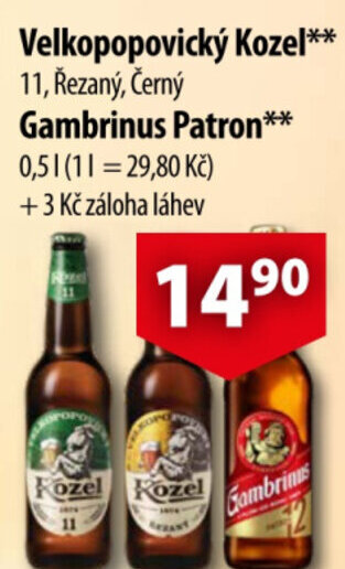 CBA Velkopopovický Kozel nabídka