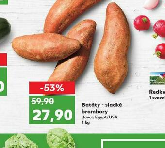 Kaufland Batáty - sladké brambory nabídka