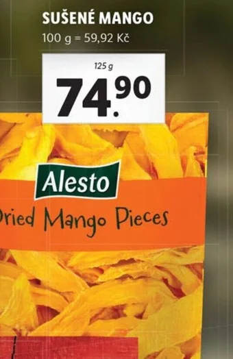 Lidl SUŠENÉ MANGO nabídka