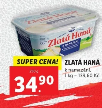Lidl ZLATÁ HANÁ nabídka