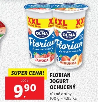 Lidl FLORIAN JOGURT OCHUCENÝ nabídka