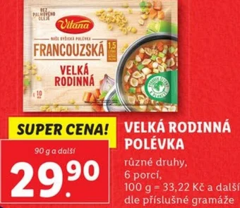 Lidl VELKÁ RODINNÁ POLÉVKA nabídka