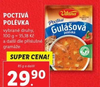 Lidl POCTIVÁ POLÉVKA nabídka