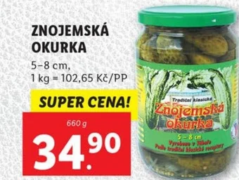 Lidl ZNOJEMSKÁ OKURKA nabídka