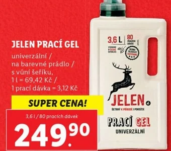 Lidl JELEN PRACÍ GEL nabídka