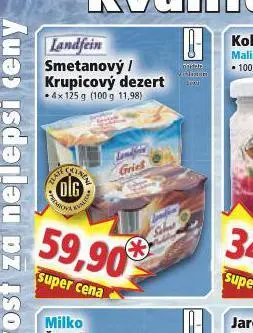 Norma Smetanový / krupicový dezert nabídka
