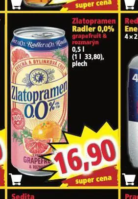 Norma Zlatopramen radler 0,0% nabídka