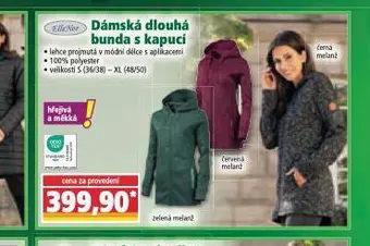 Norma Dámská dlouhá bunda s kapucí nabídka