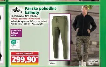 Norma Pánské pohodlné kalhoty nabídka