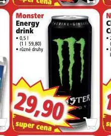 Norma Monster energy drink nabídka