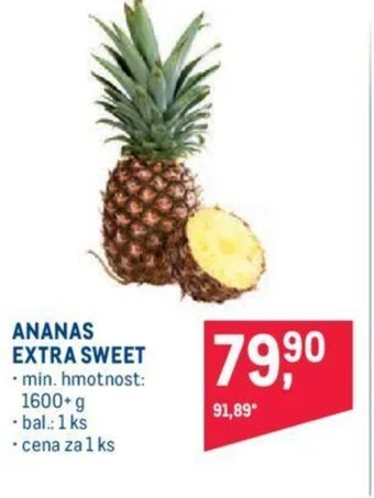 Makro ANANAS EXTRA SWEET nabídka
