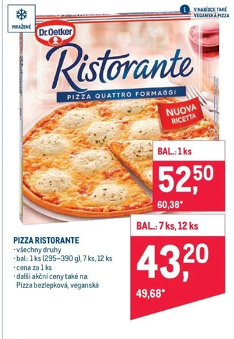 Makro PIZZA RISTORANTE nabídka