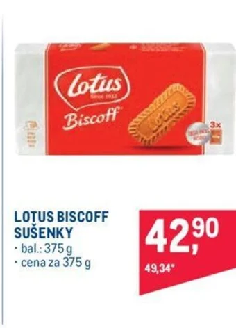 Makro LOTUS BISCOFF SUŠENKY nabídka