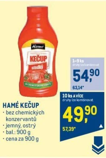 Makro HAMÉ KEČUP nabídka