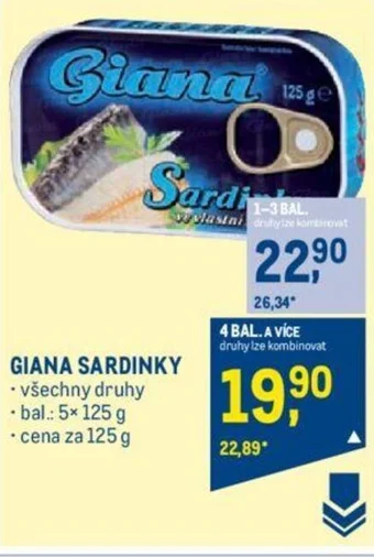 Makro GIANA SARDINKY nabídka